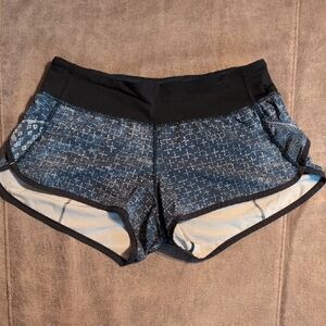 Lululemon Black and Blue Patterned Shorts